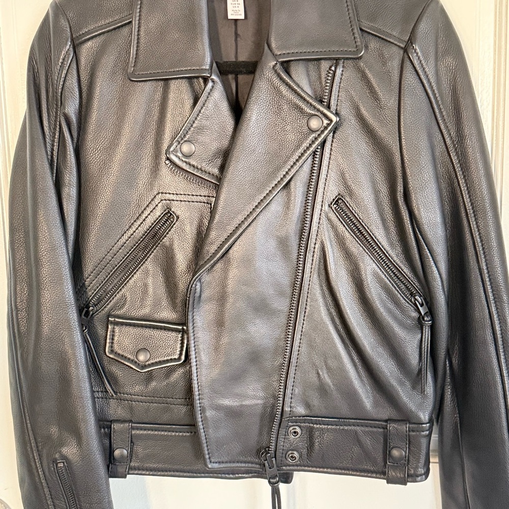 Black Leather Biker Jacket